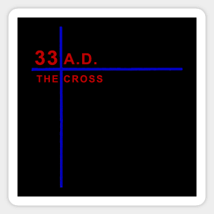 33 A.D. The Blue Cross Sticker